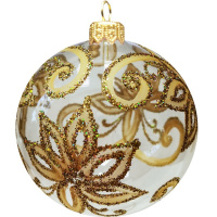 Шар 65мм "Золотой цветок" в подарочной упаковке КУ-65-224244