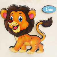 Пазлы "Собери картинку. Львенок" 14,5х14,5см дерево, 10 видов 11411-24