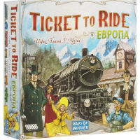 Игра настольная "Ticket to Ride: Европа" 30х30см (240 вагонов, 15 вокзалов, 156 карт, 5 маркеров)