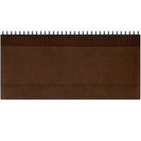 Планинг недатированный 298х140мм "Velvet" 128стр. коричневый, искусственная кожа XX21172070-121