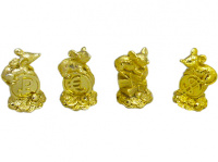 Сувенир Мышка 5х2,8см, золото, 4 вида Y8241-19