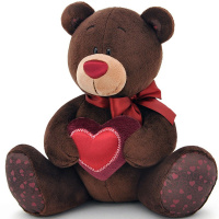 Медведь Choco с сердцем 25см С003/25