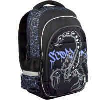 Рюкзак "Скорпион" 31х44х16см, 600гр, 1 отделение, 5 карманов, черный 64152