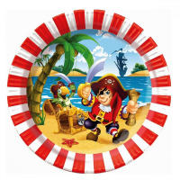 Набор тарелок "Веселый Пират" 23см 6шт бумажные ламинированные F