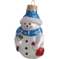 Ёлочное украшение "Снеговик с метлой" h-8см ФУ-407