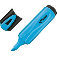Маркер текстовыделитель "Fluo Pep's" голубой, клиновидный наконечник, толщина линии 1-5мм 742530