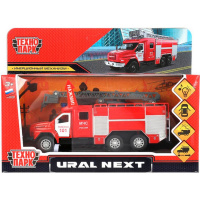 Машина "Урал Next. Пожарная" красная, инерционная, металл 16см (открывающиеся двери) URALNEXT-16-FIR