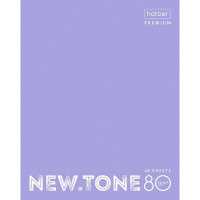 Тетрадь А5 48л клетка "NEWtone Pastel Лаванда" 80гр/м2 на скобе глянцевая ламинация 019691