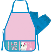 Накидка для труда "Fluffy" 49х39см с нарукавниками, розовый/голубой ННФ-2