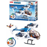 Конструктор "Полиция. Вертолет" 161 деталь 19х23х4,5см пластик (2 фигурки) M38-B0823