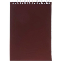 Блокнот А5 60л "SoloMatte. Каштановый мед" клетка, на спирали, ламинация Soft-touch 092890