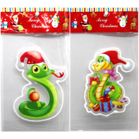 Наклейка витражная "Змея" 10х13/14/15/см ассорти Y9887-24