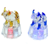 Сувенир "Бык" 7х5х4см стекло, светящийся HZ001