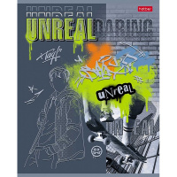 Тетрадь А5 48л клетка "Нереально смелый" на скобе 3D фольга матовая ламинация 5 дизайнов 079129