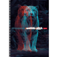 Тетрадь А4 80л клетка "Расфокус" на спирали глянцевая ламинация 4 дизайна 083175