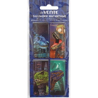 Набор закладок магнитных "Raptor City" 4шт. 25х56,6мм 8065211