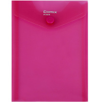 Папка-конверт на кнопке А6 красная A1856