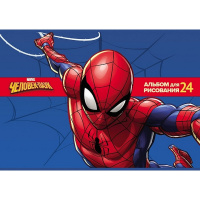 Альбом для рисования А4 24л "Человек- паук" на скобе 5 дизайнов 085140