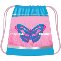 Сумка для сменной обуви "Бабочка на розовом" 42х34см 1 отделение с карманом СДС-71