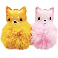 Брелок меховой "Кошка" 9см 4 цвета (пвх, тестиль) KY2268