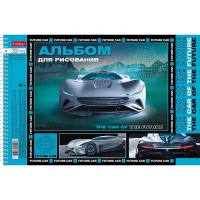 Альбом для рисования А4 32л "В мире авто" на спирали перфорация на отрыв, 5 дизайнов 085172