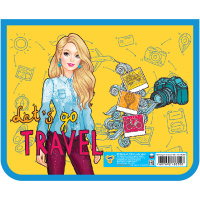 Папка на молнии А5 "Девочка фотограф" 230х190х50мм пластик ПМ-А5-29