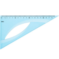 Треугольник 21см прозрачный голубой, градуировка 60 градусов, пластик EH15