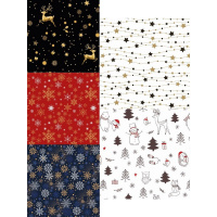 Бумага упаковочная 70см х 1м "Премиум. Новый год" мелованная 5 дизайнов УБ-4378