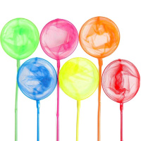 Сачок с бамбуковой ручкой L-60см, d-19см, 5 цветов 11602-24