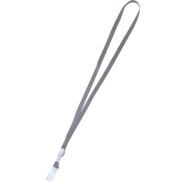 Шнур для бейджа 48,5х0,8см нейлон серый Е5764