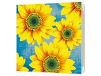 Салфетка 33х33мм 1шт Подсолнухи трехслойная 1002924