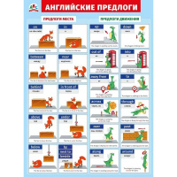 Плакат "Английские предлоги" 440х600мм 070.972
