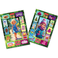 Пазлы 38 эл. "2 В 1. Для девочек. Лето-Зима" 20х30см в рамке ИнПР_33012/089562