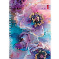 Тетрадь А4 96л клетка "Цветочные сны" на спирали, 3D фольга перфорация на отрыв 2 дизайна 088814