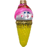 Ёлочное украшение "Мороженое сладкоежка" h-12см в подарочной упаковке ФУ-481/16