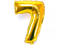 Шар воздушный 91см (36"), Цифра "7" (фольга, золото)