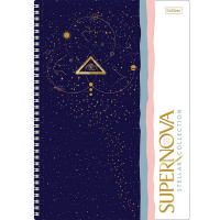 Тетрадь А4 80л клетка "Supernova" жесткая подложка на гребне матовая ламинация 2 дизайна 067909