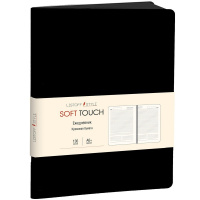 Ежедневник недатированный А6+ "Soft Touch. Черный" 272стр. искусственная кожа, ляссе ЕКСТ62113601