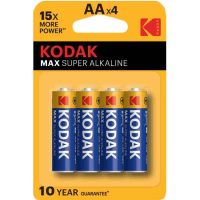 Батарейка Kodak Max Super Alkaline LR06-4BL 1шт CAT30952867 Батарейка Kodak Max Super Alkaline LR06-4BL 1шт CAT30952867