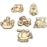 Набор миниатюр "Техника" 3-5см 6шт фанера 3мм