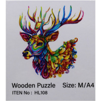 Пазл 14х12,5см дерево M "Олень" HL108/11338-24