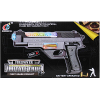 Пистолет 24х13х3см пластик (свет, звук) LT191204