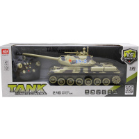 Танк р/у 26х13,5х12см с аккумулятором, с фигуркой военного, пластик (свет, звук) LT304132