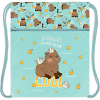 Сумка для сменной обуви "Реально крутой Капибара" 47х34х0,5см 1 отделение с карманом 085022