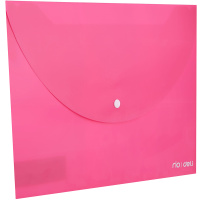 Папка-конверт на кнопке А4 0,18мм с расширением, розовая E38131 Папка-конверт на кнопке А4 0,18мм с расширением, розовая E38131