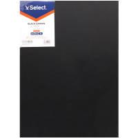 Холст на подрамнике 30х40см 280г/м2, 100% хлопок, среднее зерно, черный VS195616