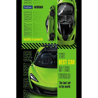 Блокнот А6 40л "Premium.Скорость и мощь" клетка гляневая ламинация, склейка, 3 дизайна 077053