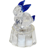 Сувенир "Заяц" 6см стекло, светящийся HZ001