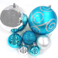 Набор шаров 40/60/120мм 45шт 4 вида (красный/золото, зеленый/синий, зеленый/серебро, розовый/синий)