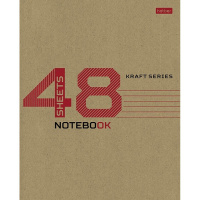 Тетрадь А5 48л клетка "48 листов" на скобе крафт 077656